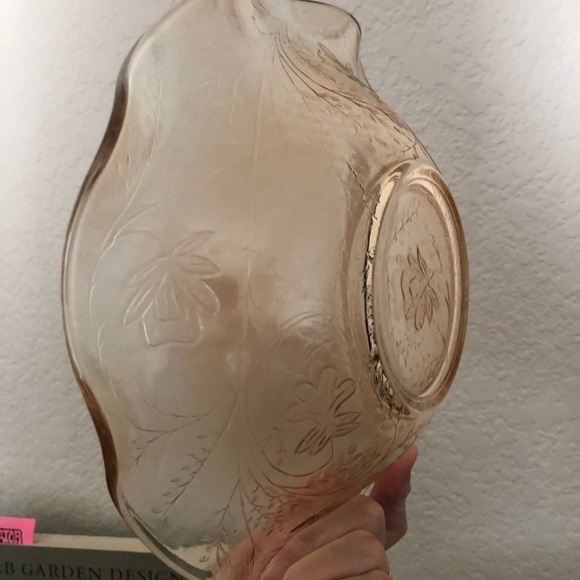 Jeanette Floragold Ruffled Edge Glass Bowl-Floral Design - Picture 8 of 10